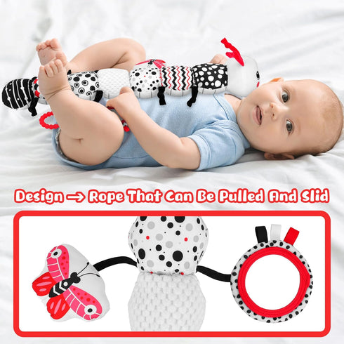 0-12 3 6 12 Tummy Baby Toys Months - Musical Caterpillar Stuffed Animal Soft Plush Toys for Infant Girls Boys Months