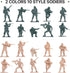 26 Pack Diecast Military Vehicles Set, 6 Pack Alloy Metal Models Car Toys and 20 Pack Soldier Army Men