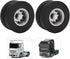 VGEBY 2pcs RC Rear Tires for 1/14 Trailer Truck, Strong Cushioning Performance, 7Mm RC Wheels and Tires
