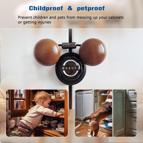5 Pack Cabinet Locks for Baby Proofing, Adjustable Child Safety Locks, Easy to Use, No Drill, No Tools (Black)
