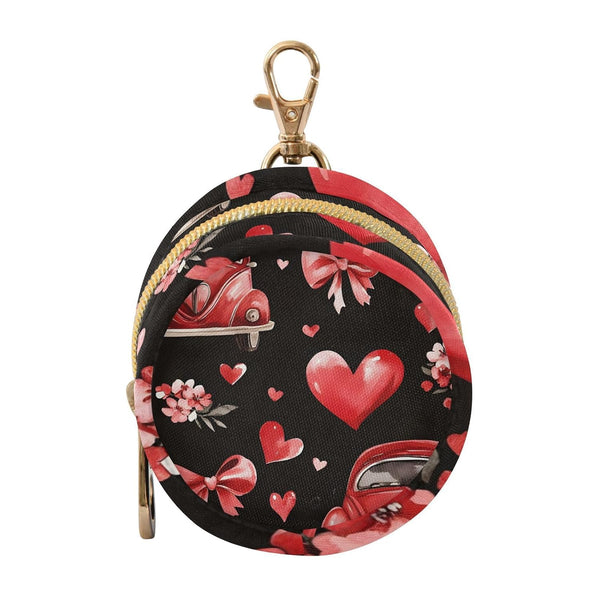 YETTASBIN Valentines Car Portable Pacifier Holder Case with Metal Hook Buckle & Zipper