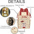 Mommy Daypack MyPupSocks Customized Bear Princess Diaper Bag with Name, Custom Nursing Baby Bags Nappy Bag Casual
