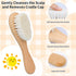 Set Personalized Baby Hair Brush & Comb with Soft Goat Bristles,Custom Laser Engraved Name,Newborn Grooming Kit