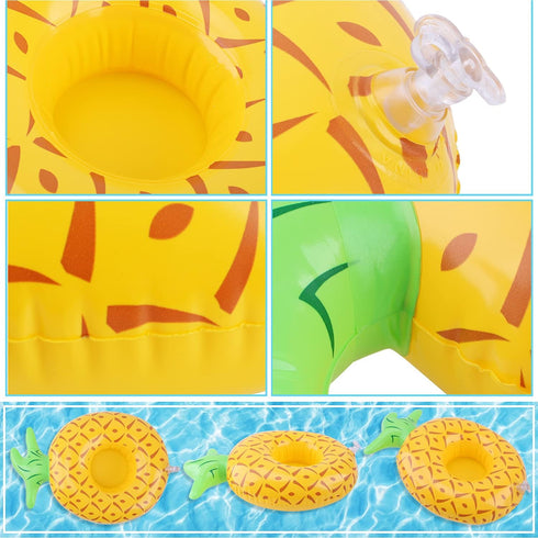 Blovec Inflatable Drink Floats, 8 Pack Inflatable Drink Holders, Cup Coasters for Summer Pool Party