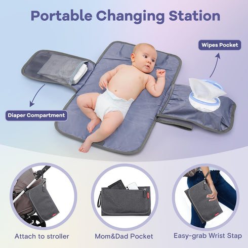 Backpack, Pack Pack, RUVALINO Diaper Bag Multifunction Travel Maternity Baby Changing Bags, Large Capacity, Waterproof