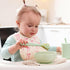 Remerry Silicone Bib for Baby Girls, Pink Waterproof Feeding Bib with Pocket Adjustable for Baby Toddlers Drooling