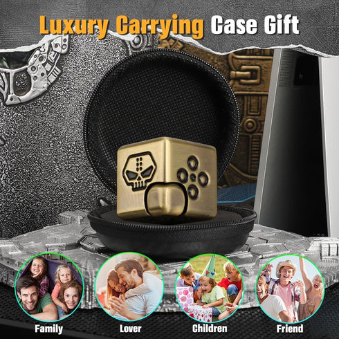 Mechaniker 2 1 Dice Infinity Fidget Cube, Fidget Spinner Toy for Kids Adults, Metal Transformable Anti-Anxiety Focusing
