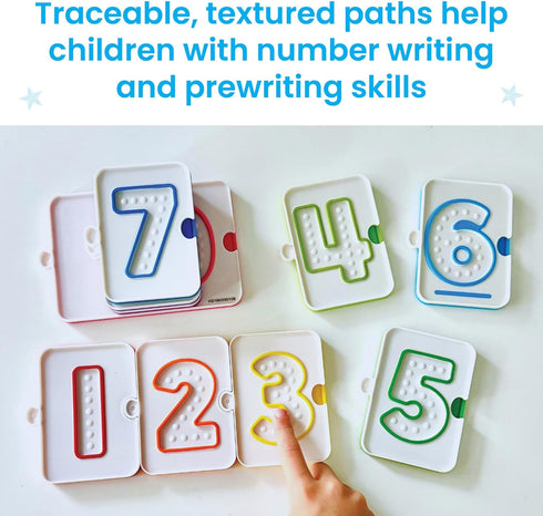 hand2mind Counting Sensory Number Trays, Learning Numbers for Kids, Fine Motor Activities, Toys for Sensory Seeking