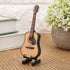 Miniature Guitar Model, Wooden Dollhouse Guitar with Stand and Case, Musical Instrument Home Decor (10CM)