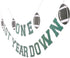 Football 1st Year Down Banner - First Birthday Party Decorations, Super Bowl Sports Party Personalized Theme Banner