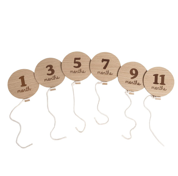 Kate & Milo Baby Monthly Milestone Marker Discs, Reversible Photo Props, Growth Cards, 1-12 Months, Gender-Neutral