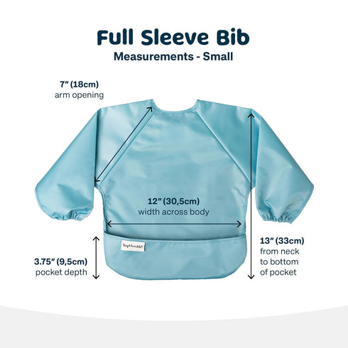 2-Pack Olive,624M) Tiny Twinkle Long Sleeve Bib for Babies & Toddlers | Waterproof Smock Bib for Eating | Machine
