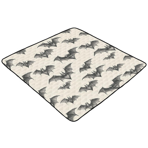 KICPOAY 50 50 Baby Play Mat Halloween Scary Bat x Playpen Mats for Floor Play Gym Crawling Mat Non-Slip Cushioned Baby