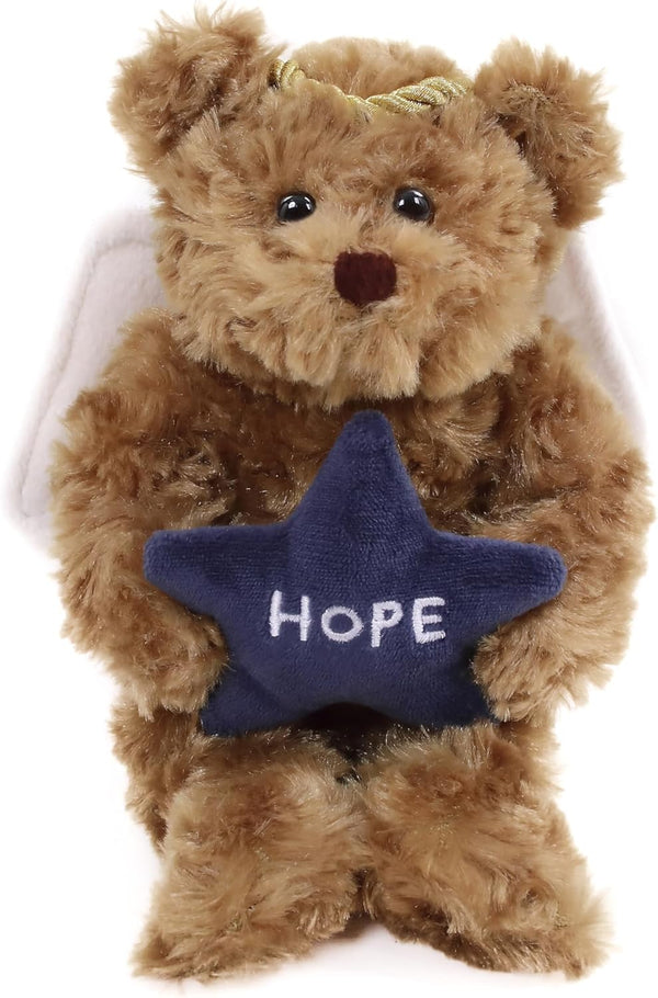 Plushland Angel Bears, 6 Inches, Soft Stuffed Animal with White Wings and Halo, Gift for Christmas