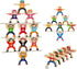 Wooden Stacking Toys, 16Pcs Balancing Building Blocks Game for 3-6 Years Old Kids, Circus Hercules Acrobatic Troupe Toy