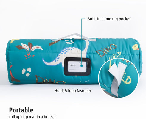 MORAIS 52" 20" Toddler Nap Mat with Pillow and Blanket, x Lightweight and Soft Nap Mat for Preschool, Daycare, Travel