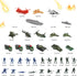 Playset Set 4-12 Army Men - Large Including Army Men Action Figures, Battle Mat, Army and Navy Weapon Gear Accessories