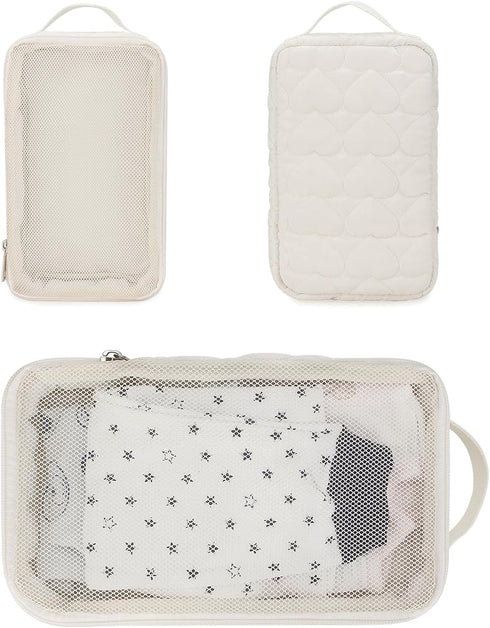 2 Pack Baby Diaper Bag Organizer Pouches - Waterproof Pod Hanging Diaper Bag Mesh Bag Reusable, Washable or Baby Cloth