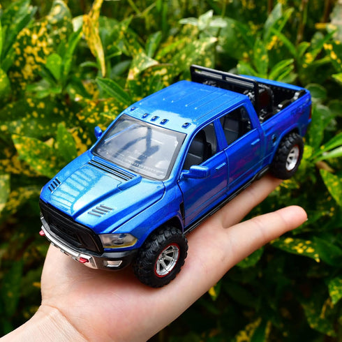 RAM 1500 Pickup Truck Toys for Boys Age 4-7, Diecast Metal Model with Lights and Sound, Gift for Kids