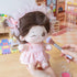 CALEMBOU Plush Doll, 20cm Cute Cotton Doll with Skeleton, Kawaii Anime Plushies Gift with Doll Clothes