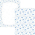Cotton Crib Sheets for Boys or Girls Blue Bow Leaves Pattern, Soft