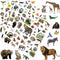 Animal Stickers Jungle Theme, 8 Sheets Wild Safari Decals for Kids Scrapbooking, 400 Pcs Party Favors