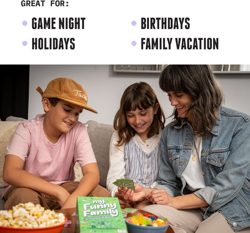 10 DSS Games My Funny Family [Fun Card Game for Kids, Adults, Families | Great for Game Nights and Vacations | Easy