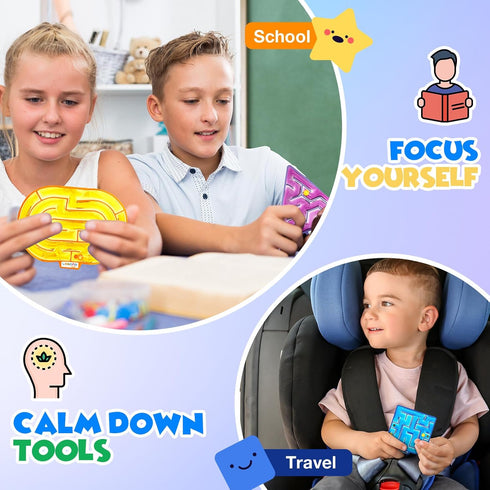Sensory Fidget Toys for Children with Autism: Calming Gel-Filled Maze for Classroom and Home - Special Needs Sensory