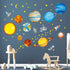 DECOWALL DS4-8007 Planets in The Space Kids Wall Stickers, Peel and Stick Removable Decals for Nursery & Bedroom Decor