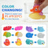 6PCS 1-3, 2-4, BenBen Bath Toy, Color Changing Bath Toys for Kids Ages No Holes Baby Bath Toys for Toddlers Ocean Sea