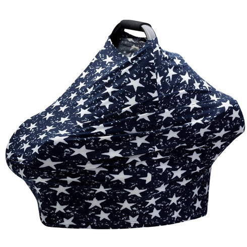 Baby Car Seat Covers for Boys Girls - Versatile Stretchy Canopy Set with Twinkle Stars Printing