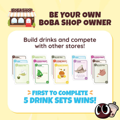 2-5 3rd Sabobatage: The Boba Card Game | Easy Family-Friendly Party Game | Card Games for Adults, Teens & Kids |