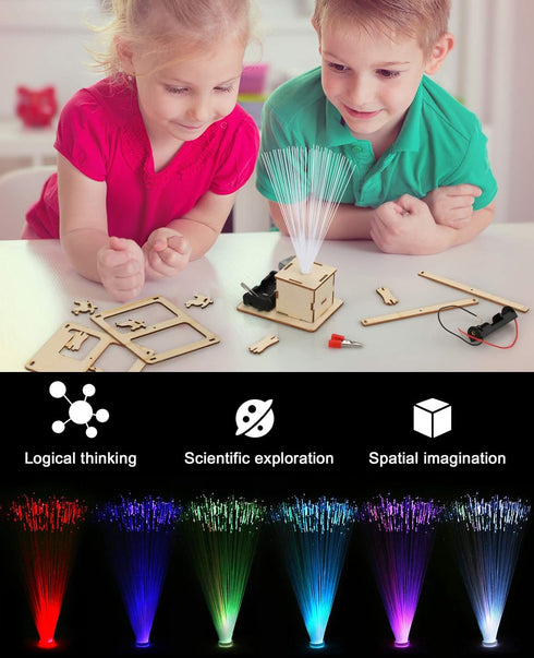 Poraxy 4 in 1 STEM Kits for Kids Age 8-10, Science Projects, 3D Puzzles, Educational Craft Building Toys