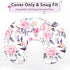 Pea Pod Nursing Pillow Cover for Baby Girl, Stretchy Removable Slipcover for Breastfeeding Pillows, Ultra Soft