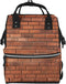 FHEDVBN Red Brick Wall Texture Diaper Bag Backpack for Women Multifunction Waterproof Mummy