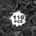 Classic Building Bricks 2x4, 110 Piece Bulk Block Compatible with Lego Parts 3001, Dark Gray for Age 6+