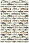 J JOYSAY Vintage Fishes Fitted Crib Sheet for Boys Girls Baby Crib Sheet Crib