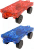 Magnet Tiles Car Set: Magnet Truck Train Building Tile Add-On, Red/Blue, 2 Pieces