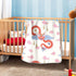 xigua Chinese Dragon Pattern Baby Blankets, 30 x 40 Inch, Super Soft Toddler Newborn Blanket, Double Layer for Crib