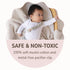 Muslin Cotton Pacifier Clips - Metal-Free, Lightweight and Secure Pacifier Holder for Babies (Cloud Rve) - Mila & Lulu