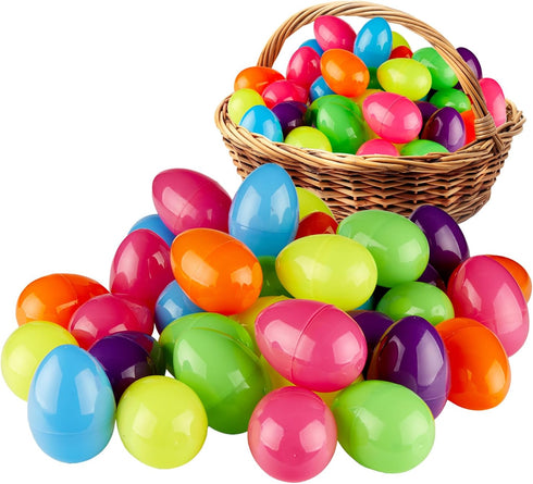 Prextex 3.5 Unfilled Easter Eggs Empty, 36 pcs - Empty Plastic Eggs