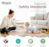 (50" 50") Tummy 1.5" Baby Play Mat for Floor x Waterproof Vegan Leather - Easy to Clean w Removable Cover - Mat