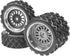 ShareGoo RC 1/10 On Road Tires & Wheel, 12mm Hex Plastics Rims Compatible with Tamiya TT01 TT02 Kyosho Traxxas 4Tec