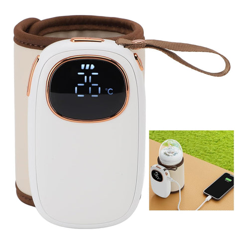 USB Heating Bottle Warmer Sleeve, Smart Temperature Control Fast Heating Baby Bottle Cup Warmer for Baby Bottles on The