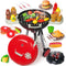 Upgrade 79PCS Toy BBQ Grill Set, Kitchen Toy Set with Realistic Spray, Light & Sound for Kids, Christmas Birthday Gift