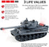 RC Tanks, 1:28 WW2 German Tiger Army Tank Toys, 9 Channels Remote Control Vehicles with Sound Light for Boys Girls