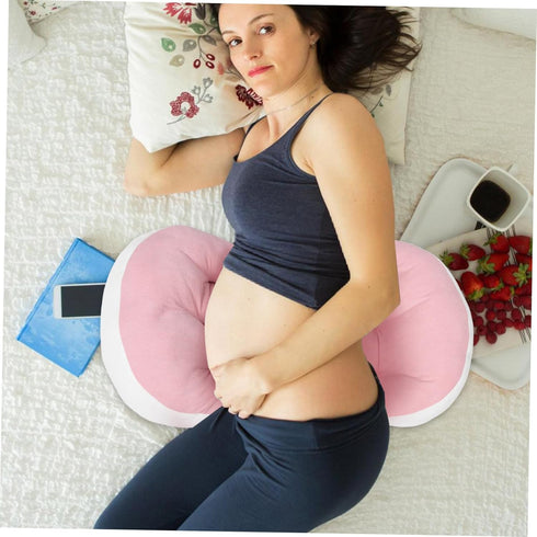 Toddmomy U Shaped Pregnancy Pillow for Side Sleeping and Nursing Belly Support Design for Back Lightweight and Portable