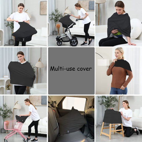 Dudeeghes Carseat Covers for Baby Breastfeeding Multi use Car Seat Canopy Cover, Infant Stroller Canopy Cover for Boy