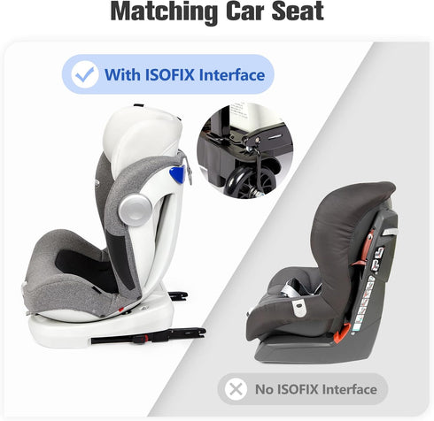 KEDSUM Car Seat Travel Cart, Compact and Lightweight Dolly Cart for Airport, Solid Construction Portable Car Seat