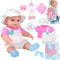 12" Girls Baby Doll Daisy Theme Backpack Carrier Playset,12 Inch Reborn Baby